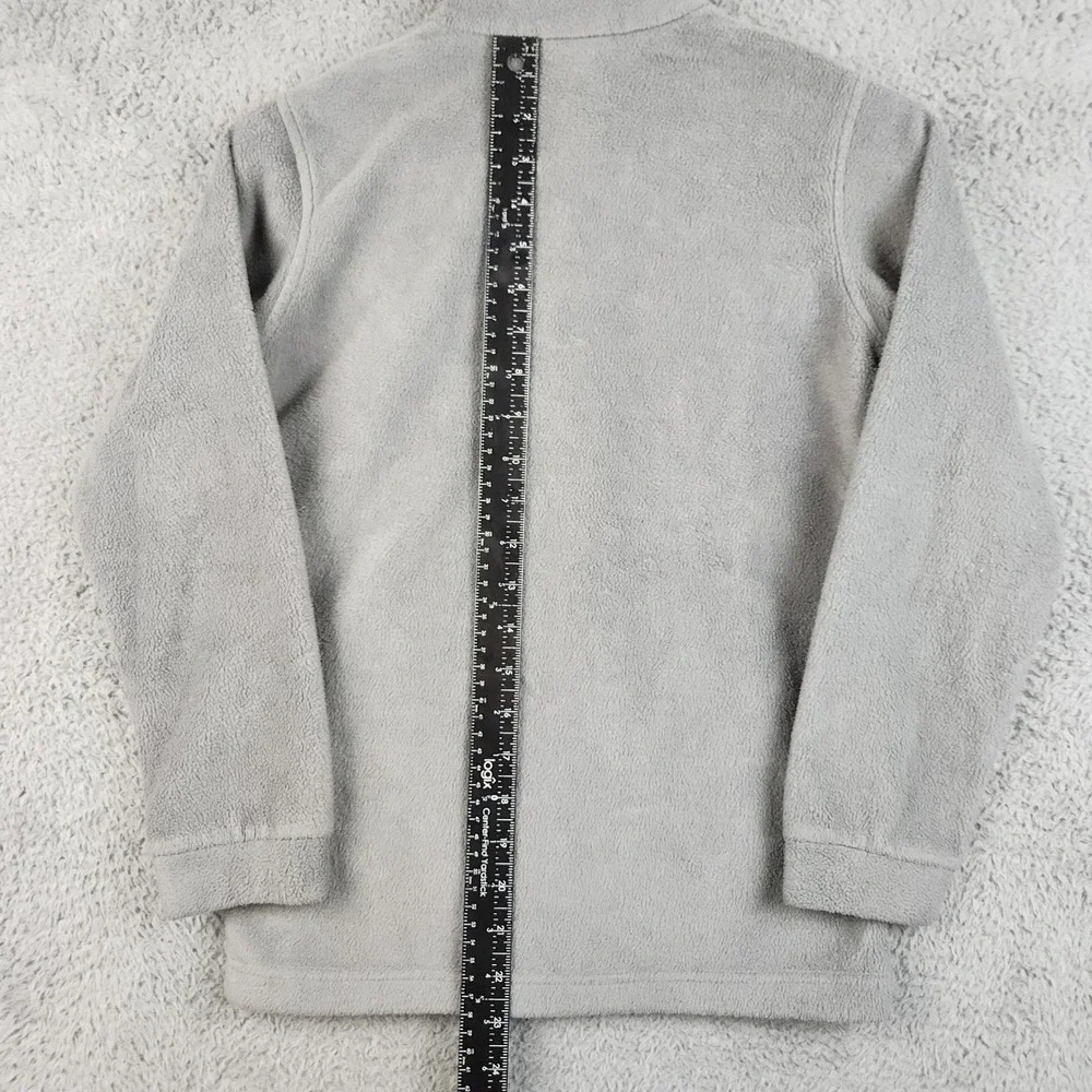 Columbia Fleece Jacket Girls Medium 10-12 Gray Teal Full Zip Colorblock Gorpcore